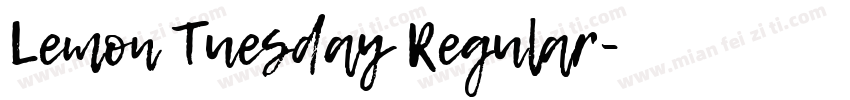 Lemon Tuesday Regular字体转换